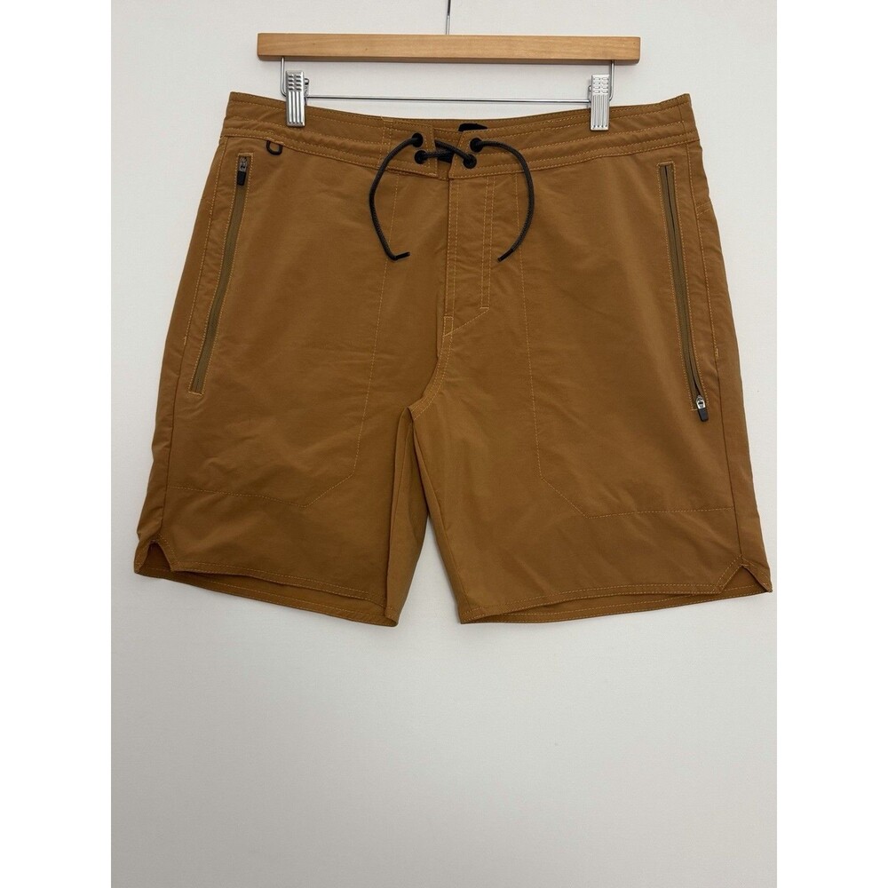 Roark Shorts Mens 33 Brown Layover Trail Hybrid Adventure Hiking Travel Outdoor